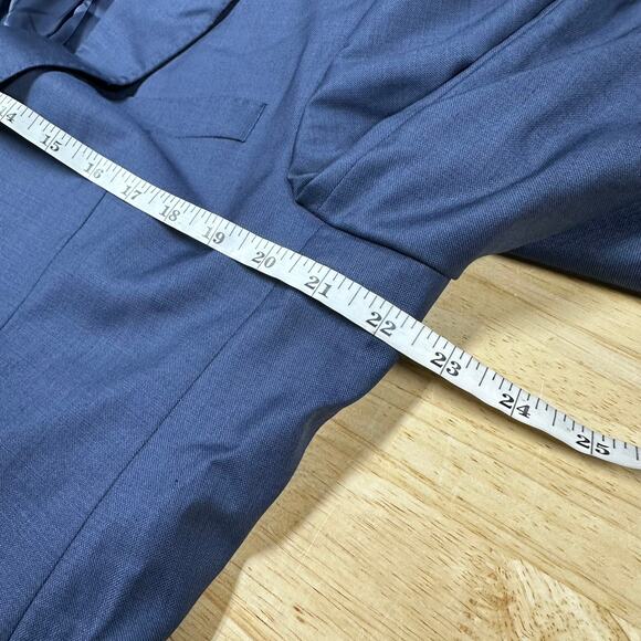 Peter Millar Men's Blue Two Button 100% Wool Blazer Size 44S New Without Tags - Picture 7 of 8